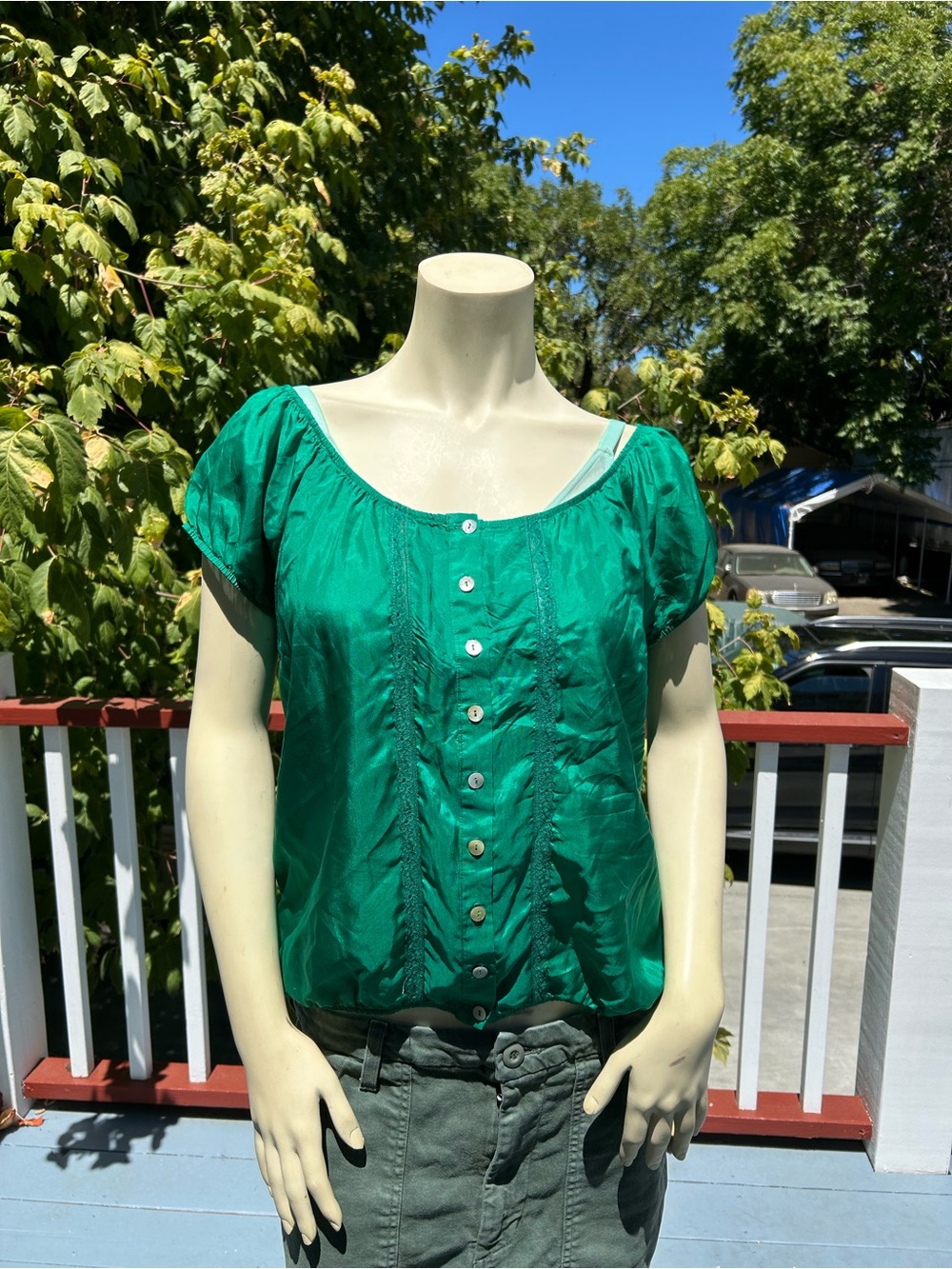 Shiny Short Sleeve Top
